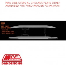 PIAK SIDE STEPS AL CHECKER PLATE SILVER ANODIZED FITS FORD RANGER PXI/PXII/PXIII